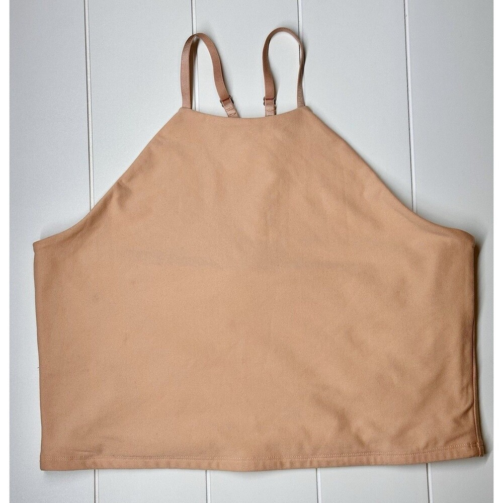 Abercrombie & Fitch Halter Tank Top Peach Pink Soft Stretch XL Y2K